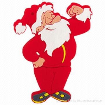 Santa Claus Christmas Gift USB Flash Drives, 64MB to 128GB Flash Memory Capacity
